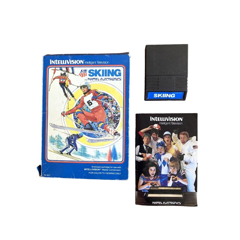 Vintage Intellivision Skiing Video Game READ